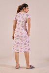 Sweet Moon Knit Cotton Mid Length Nightdress - Powerpuff Pink — thumbnail 2